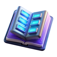 Digital Book Interactive Glowing Interface Design png