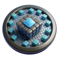 Data Cube 3D Structure, Modular Design, System Integration, Network Topology, Visual Representation, Abstract Concept, Geometric Pattern, Technological Advancement, Digital Innovation png