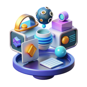 resumen 3d hacer vistoso geométrico formas y objetos png