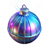 Iridescent Orb 3D Render of Festive Exploding Sphere png