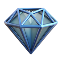 azul pedra preciosa 3d render do uma lapidado cristal png