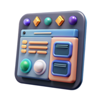 3D Interface Design Colorful App UI Kit png