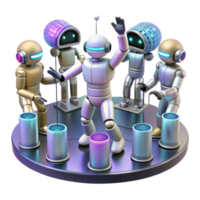 AI Robots Dancing Collaborative Technology and Future of Automation png