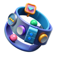 Interactive 3D Interface Design Colorful Buttons, Spheres, and Navigation Arrows png