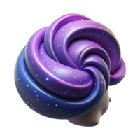 Abstract Cosmic Swirl 3D Render of a Nebula-like Form png