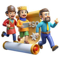Journey Towards Standards A 3D Animation of Teamwork and Achievement png
