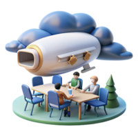 Cloud Computing Collaboration Team Meeting in the Sky png