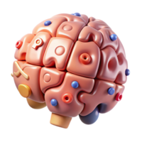 Abstract Brain Puzzle Cognitive Function Neural Pathways png