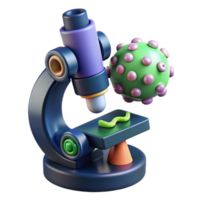 Microscopic View Exploring Viruses and Microbes png