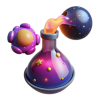 Cosmic Potion Magical Galaxy Erlenmeyer Flask png