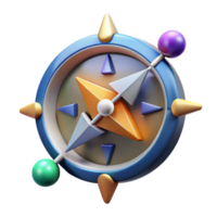 3D Compass Icon Navigation, Direction, Guidance, Exploration, Travel, Journey, Wayfinding, Orientation, Adventure, Discovery png