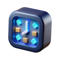 3D Clock Icon Time Management, Digital Clock, App Icon, Interface Design png