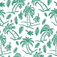 Crescent and Stars Playful Doodle Ramadan Pattern vector