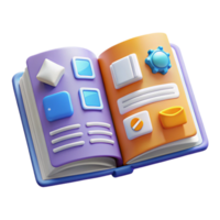 Interactive 3D Book Guide to UI Design Elements png