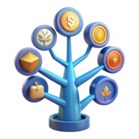Financial Growth A Visual Representation of Investment Diversification png