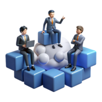 Cloud Computing Collaboration Business Team on Network png