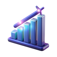 Growth Chart Upward Trend, Data Visualization, Progress Metrics png