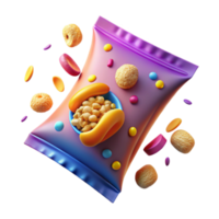 Colorful Cereal Snack Package Design png