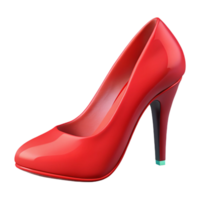 Red High Heel Shoe 3D Render png