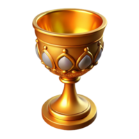 Golden Goblet 3D Render png
