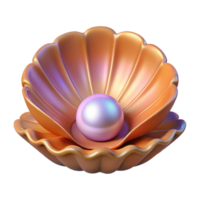 3d render do uma pérola dentro uma Concha png