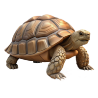 Close-up of a Tortoise with a Detailed Shell png