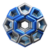 3D Abstract Geometric Hexagon Pattern png