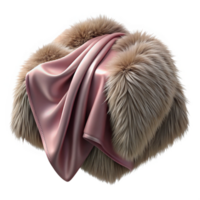 3D Render Fur and Silk Drape png