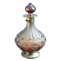 Elegant 3D Render of a Crystal Perfume Bottle png