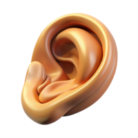 3D Ear Render Abstract, Smooth, and Colorful png