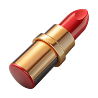 Glossy Red Lipstick with Gold Casing png
