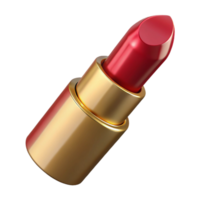 3D Golden Lipstick on Gradient Background Illustration png