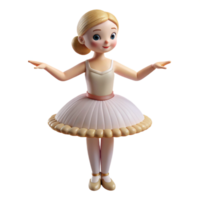 3D Render of a Ballerina Doll png