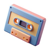 3D Rendered Retro Cassette Tape png