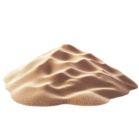 A solitary pile of desert sand dunes against a clean transparent background creating a serene and abstract experience, pile desert sand dune isolated on transparent background png