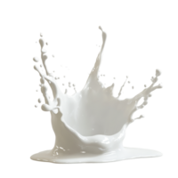 A dynamic splash of milk created in a controlled setting against a neutral background, Milk splash isolated png