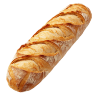 Freshly baked French baguette on a transparent background for culinary delight and baking inspiration, Delicious French Baguette Isolated on transparent background png