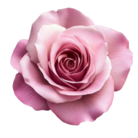 A delicate pink rose blooms elegantly against a soft backdrop, showcasing its intricate petals and natural beauty, Pink rose isolated png