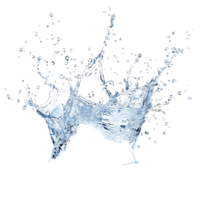 Isolated water splash captures intricate droplets and ripples on transparent background, Water splash isolated on transparent png