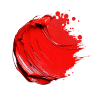 A vibrant swirl of red paint isolated against a clean transparent background showcasing artistic creativity, Red paint isolated on transparent background png