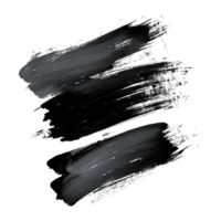 Abstract black brush strokes on a transparent background showcasing artistic elements in modern design, Black Brush Strokes, Abstract Artistic Elements Isolated on transparent background png