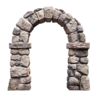 Isolated stone archway showcasing ancient architecture against a clean transparent background, Stone Arch Isolated on transparent background Ancient Architecture Element png