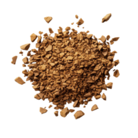 Instant coffee granules on a transparent background ready for brewing a quick cup of coffee at any time, instant coffee on transparent background png