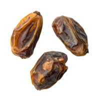 Dried dates on a clean transparent background highlighting their natural texture and rich color, dried date on transparent background png