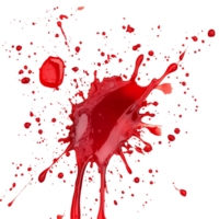 Red blood splashes create a disturbing effect in a crime scene with elements of horror and suspense, Red Blood Splashes, Gruesome Crime Scene Elements Isolated on transparent background png