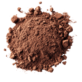 rik kakao pulver på en rena transparent bakgrund visa upp dess textur och Färg för bakning och kulinariska använder, kakao pulver på transparent bakgrund png