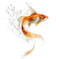 Dynamic motion of a fish leaping gracefully above the water against a bright transparent background, Dynamic Fish Leaping Motion transparent background png
