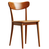 Classic wooden chair with backrest designed for comfort and style, isolated on a transparent background, Fresh dill in wood bowl isolated on trasparent transparent background png