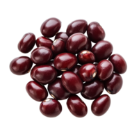 A group of adzuki beans isolated on a clean surface showcasing their deep red color and smooth texture, Group of adzuki beans isolated png