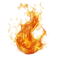Dynamic orange fire flame bursts on a transparent background, showcasing energy and intensity, Fire flame on transparent background. Fire flame transparent background png